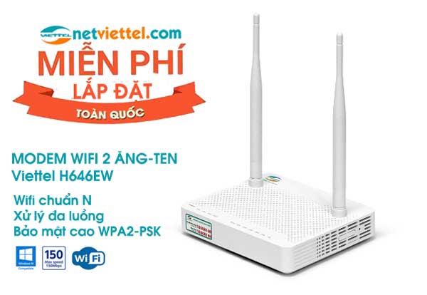 Các loại modem wifi miễn phí khi lắp mạng cáp quang Viettel AON